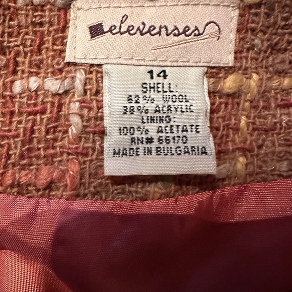 Vintage Elevenses Brown Tweed Blazer - Picture 4 of 4